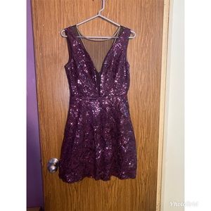 Purple sequin dress